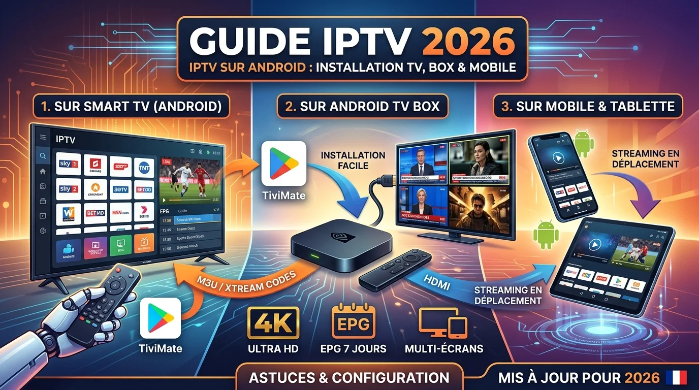 IPTV sur Android — installer un abonnement IPTV en 4K sur Android TV, box et smartphone