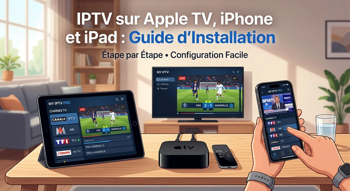 IPTV sur Apple TV, iPhone et iPad — installer un abonnement IPTV en 4K sous iOS et tvOS