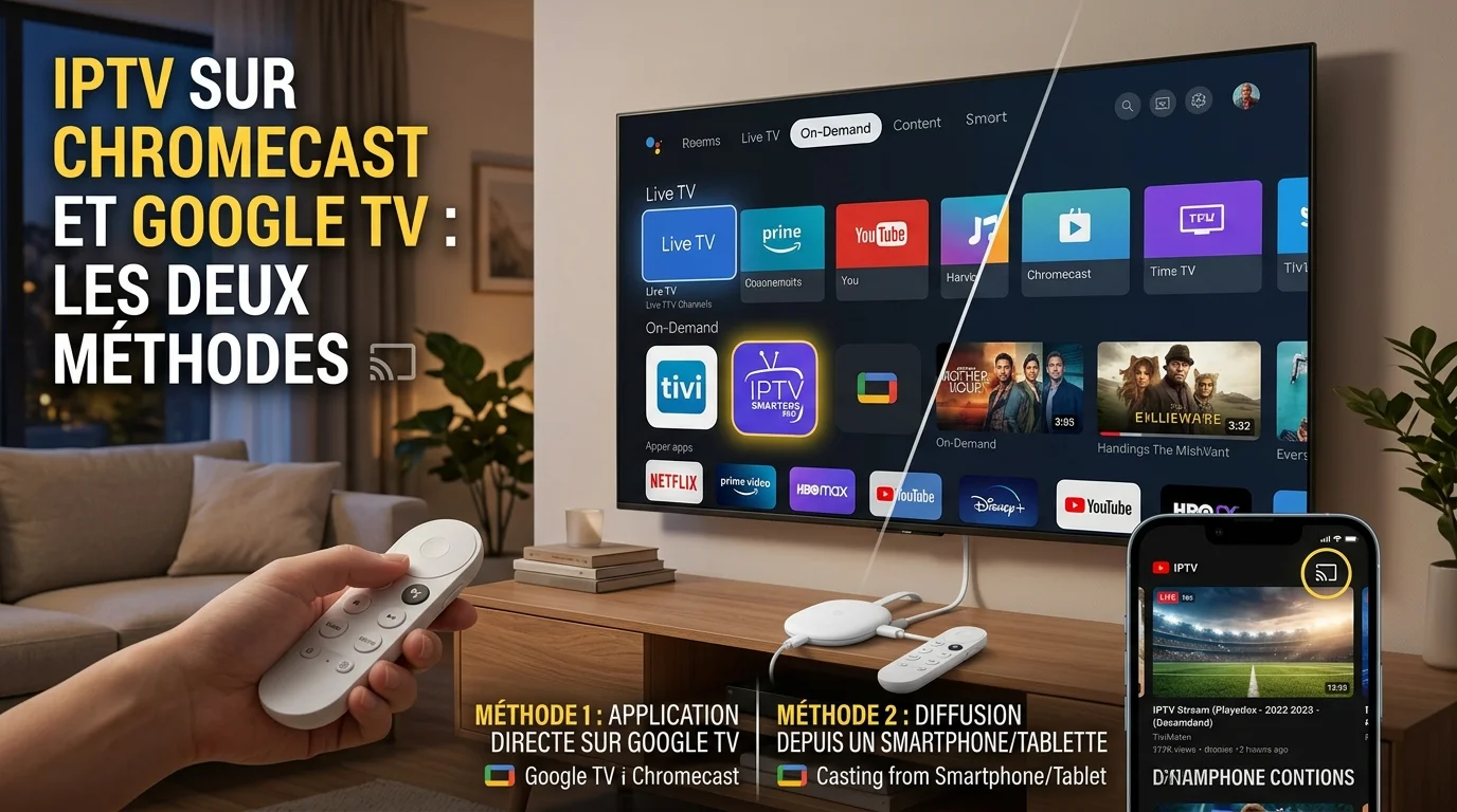 IPTV sur Chromecast et Google TV — installer ou caster son abonnement IPTV en 4K