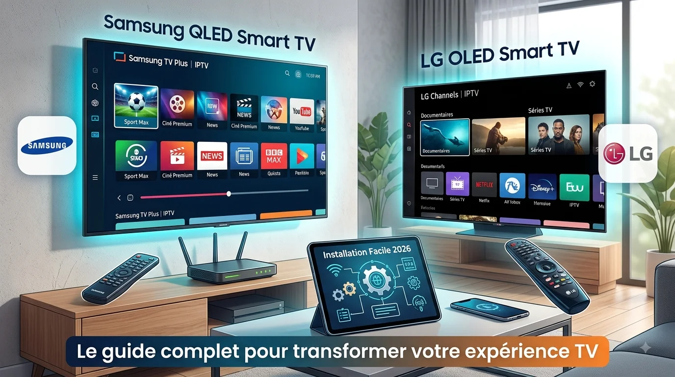 IPTV sur Smart TV Samsung et LG — installation 2026