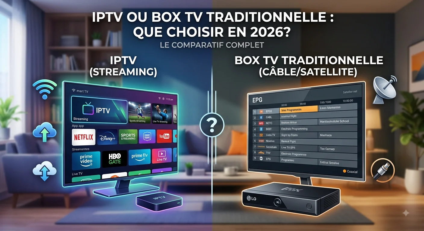 IPTV ou box TV traditionnelle — comparatif 2026